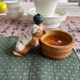 High-end handmade purple clay bathing little tiger tea pet tea table ornaments can be used to grow tea and play tea sets desktop decorations