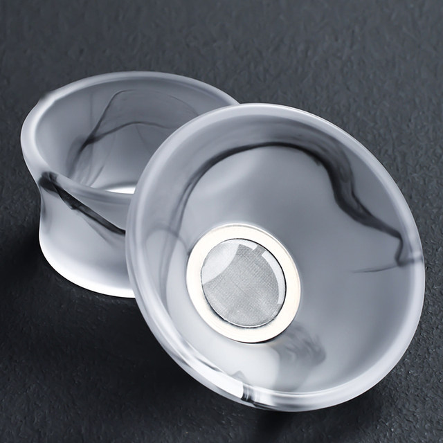 Ink colored glass tea leakage tea filter high-end household Kung Fu tea set accessories fair cup tea filter mesh stainless steel