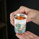 Enamel 999 sterling silver ceramic gilt master tea cup single cup tea cup Kung Fu small tea cup personal use high-end