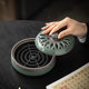 Ge Kiln Ceramic Mosquito Incense Stove Home Indoor Safety Tray Box Mosquito Incense Incense Support Frame Triangular Placer with Cover
