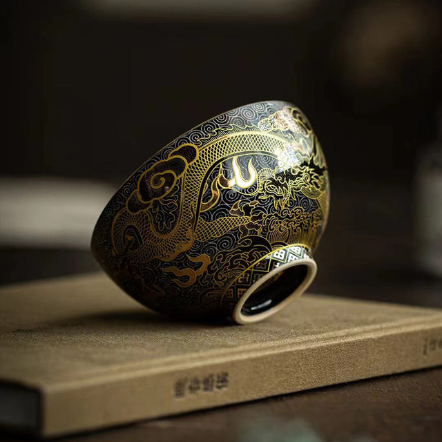 Longteng Sihai Tea Cup Master Cup Single Cup Ceramic Kung Fu Tea Set Small Tea Cup Tea Bowl Drinking Tea Personal Use