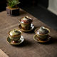 Jingdezhen firewood clay bowl ceramic tea cup Sancai tea bowl single non-hot Kung Fu tea set hand bowl