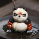 Handmade purple sand boxing giant panda tea pet small ornaments Kung Fu tea set tea toy boutique can be raised tea tray tea table decoration