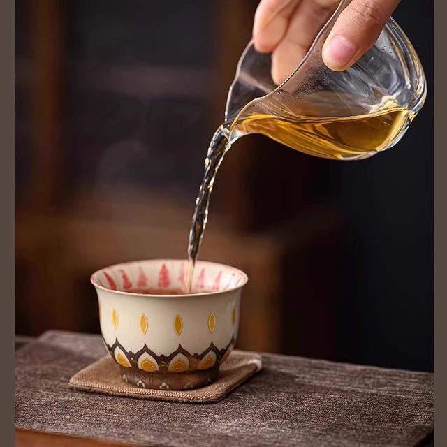 Dunhuang Ten Thousand Buddhas Tea Cup Master Cup for Tea Smell and Fragrance Single Cup Personal High-end Ceramic Kung Fu Tea Set Small Tea Cup