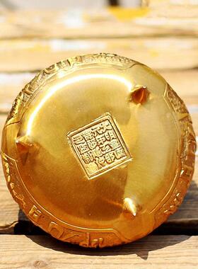 纯铜香炉黄铜铸造供佛仙家香炉佛光普照有求必应三足香炉