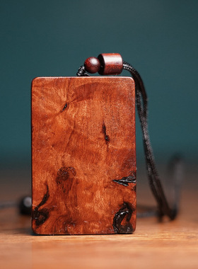 雷击吊牌天然枣木木牌虎头紫薇无事牌坠挂件雷焦手把雕刻饰品令牌