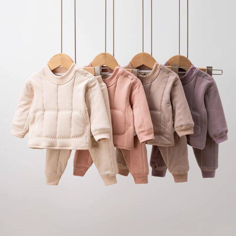 Autumn and winter baby warm belly protection suit for men
