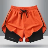 Шелковые летние дышащие шорты, спортивные штаны для спортзала, баскетбольный комплект, свободный крой, для бега