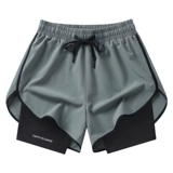 Летние шорты подходит для мужчин и женщин, тонкие быстросохнущие шелковые штаны, свободный крой, оверсайз, для бега