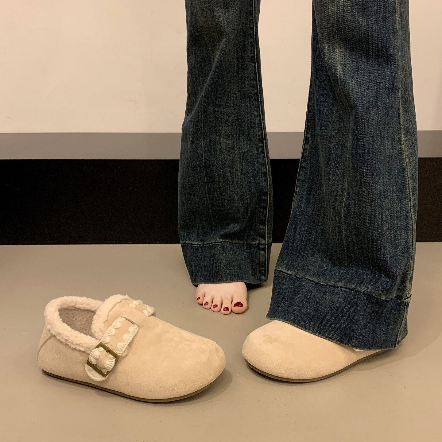 复古加绒加厚保暖平底博肯棉鞋女2025新款冬季雪地靴软底勃肯鞋子,淘宝优惠券,粉丝福利购,淘宝优惠卷