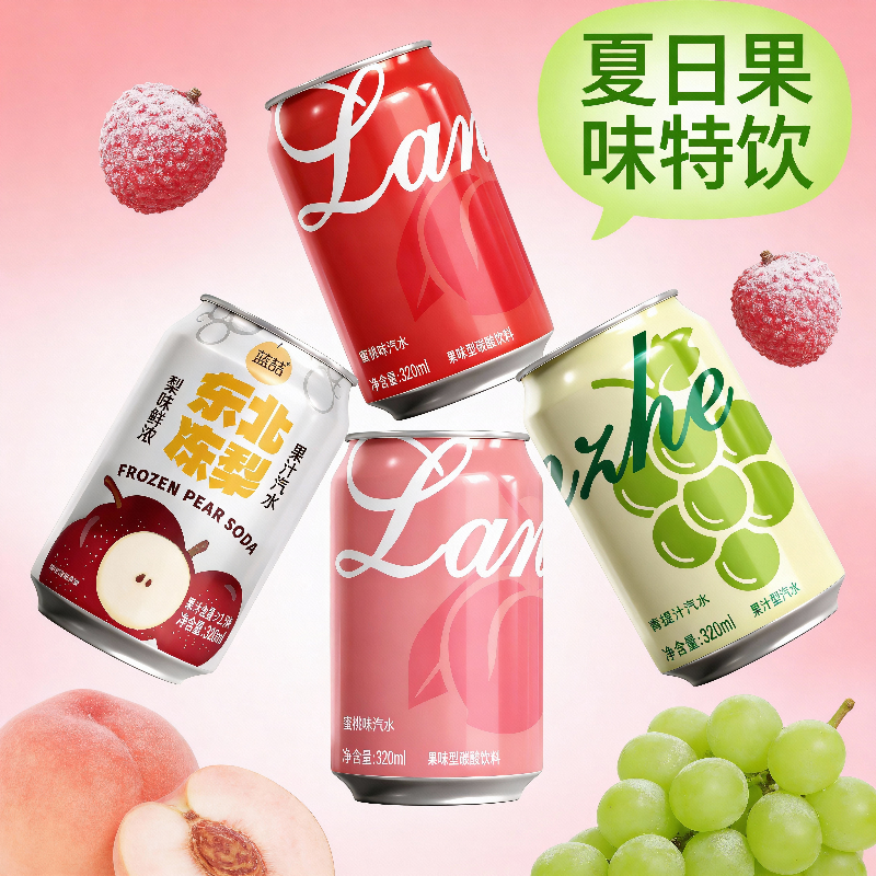 【泡沫箱装】青提汁汽水柠檬荔枝橙味可乐味劲爽畅饮24罐碳酸饮料,淘宝优惠券,粉丝福利购,淘宝优惠卷