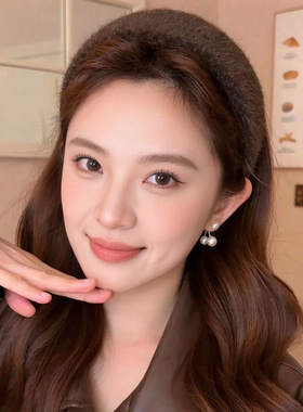秋冬细毛绒加厚宽边发箍女2025新款高颅顶头箍气质百搭发卡发饰