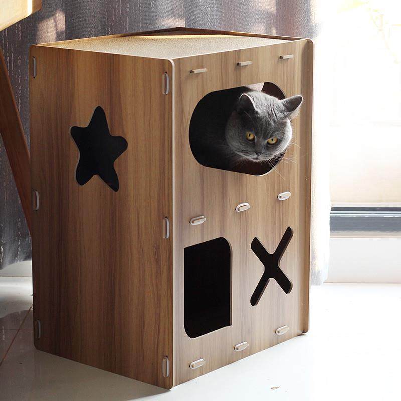 猫窝上下层四季通用猫别墅双层多猫家庭猫窝隧道猫洞一体猫抓板,淘宝优惠券,粉丝福利购,淘宝优惠卷