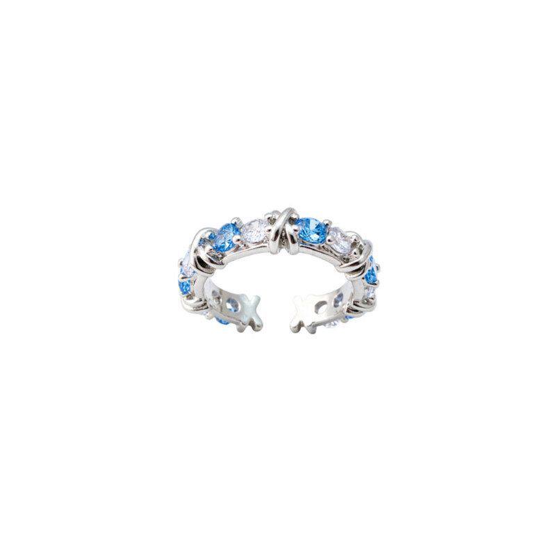 Zircon has a high-end feel! Open ring, light and luxurious hand jewelry