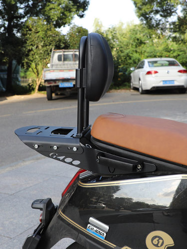 电动摩托车改装后靠背可升降加厚海绵靠垫倚靠背后货架靠背配件 - 图1