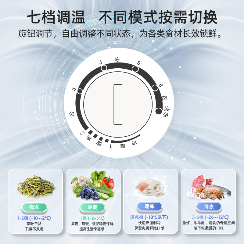 长虹美菱300L大容量冷柜家用减霜84.1% 一级节能低噪大冰柜