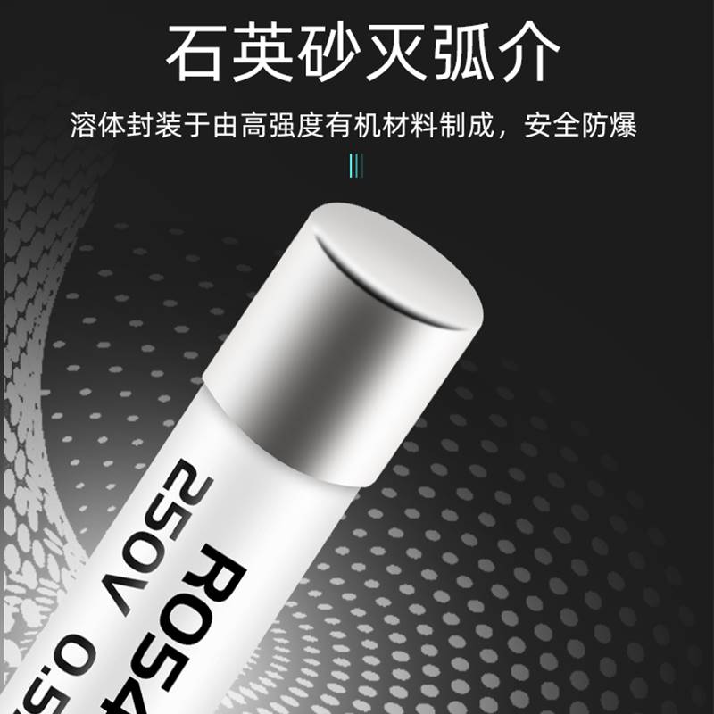 R054/R055/R057/R058熔断器熔芯0.5-30A陶瓷RO55保险丝管1盒100只 - 图3