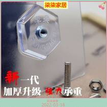 No-scratches-free screw stickless screw stickup powerful adhesive with screw stainless steel screw hole patch shelf