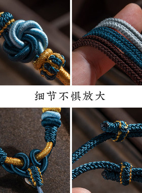手工编织八股编翡翠玉坠挂绳