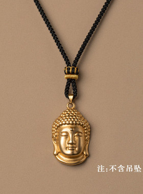 金佛黄金玉坠蜜蜡项链挂件绳子