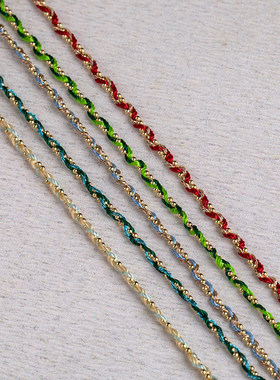 手工编织手链14k包金珠链