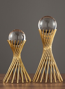 水晶球系列摆件创意北欧现代轻奢高档家居办公室客厅电视柜装饰品