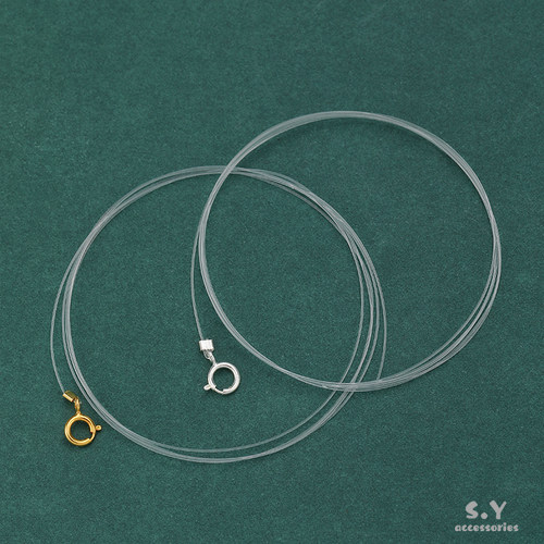 保色s925纯银透明鱼线串珍珠手链项链专用线手工diy半成品材料包 - 图1