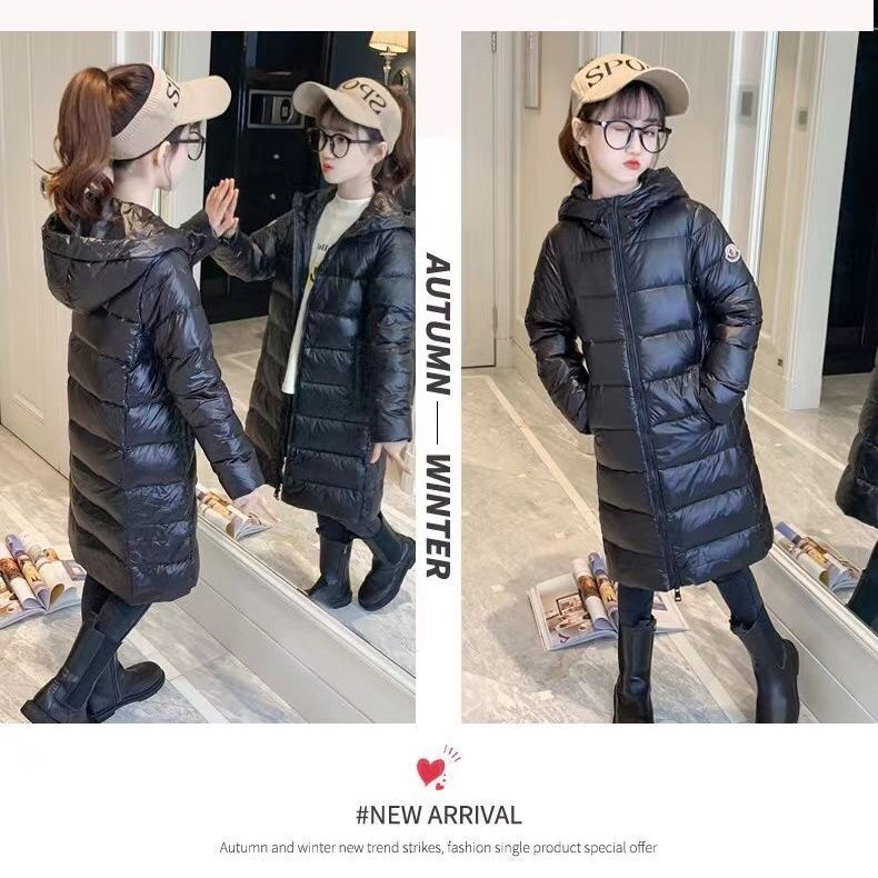 女童轻薄羽绒服2025新款韩版冬装儿童加厚中长款童装连帽外套洋气,淘宝优惠券,粉丝福利购,淘宝优惠卷