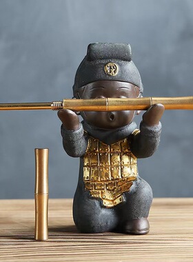 兵马俑笔架搁陶瓷创意中式特色z送老外小礼物西安文创纪念饰品摆