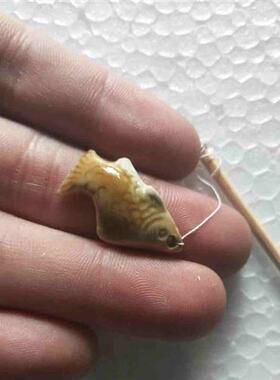 太公钓鱼 鱼竿 鱼鞭 小鱼仔 陶瓷配件  配件手工制作介意者慎拍