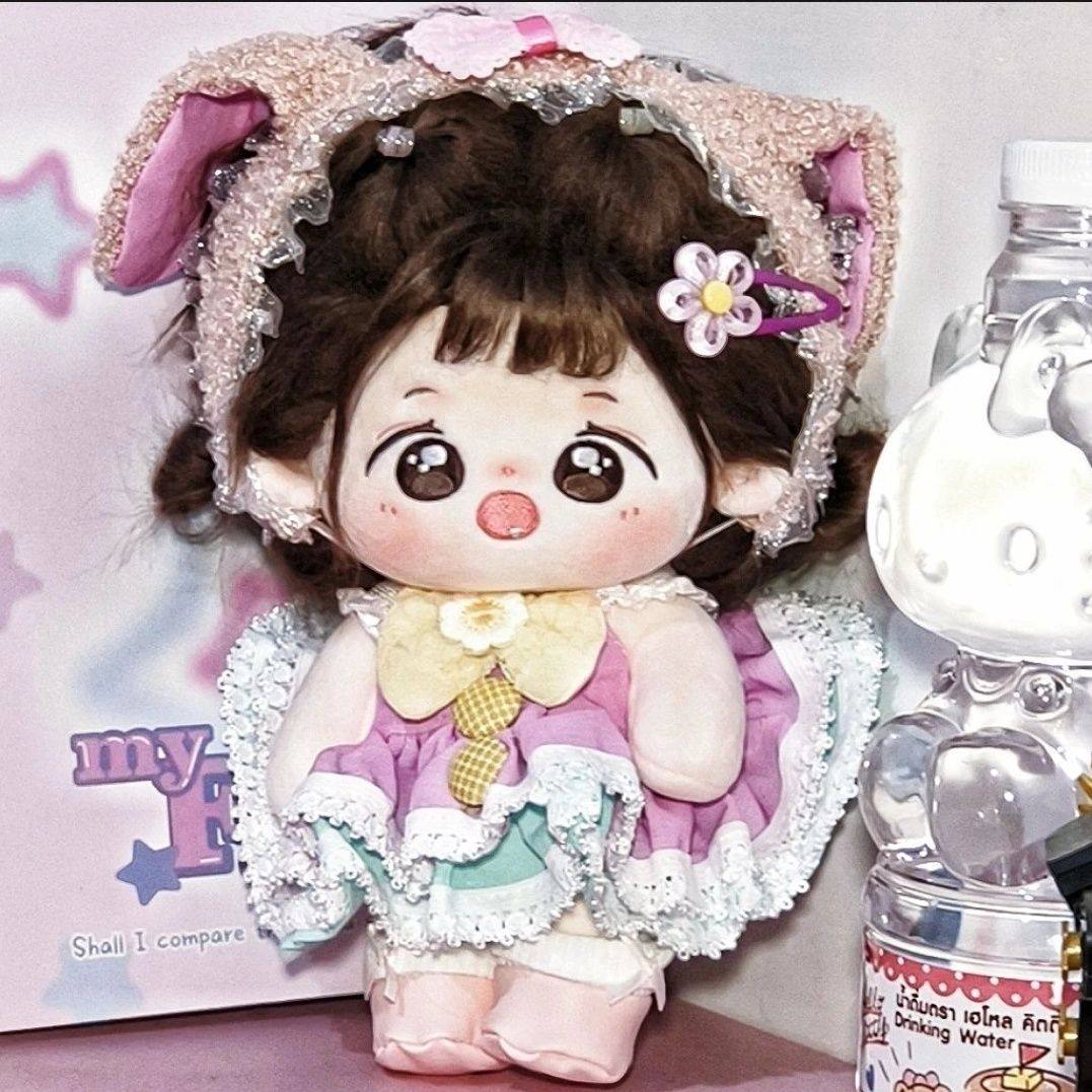 20cm棉花娃娃娃衣服无属性高颜值可爱粉色连衣裙换装娃衣套装礼物,淘宝优惠券,粉丝福利购,淘宝优惠卷