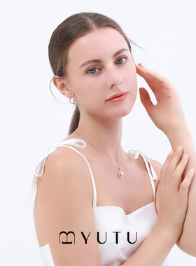 YUTU几何天然淡水珍珠颈链毛衣链