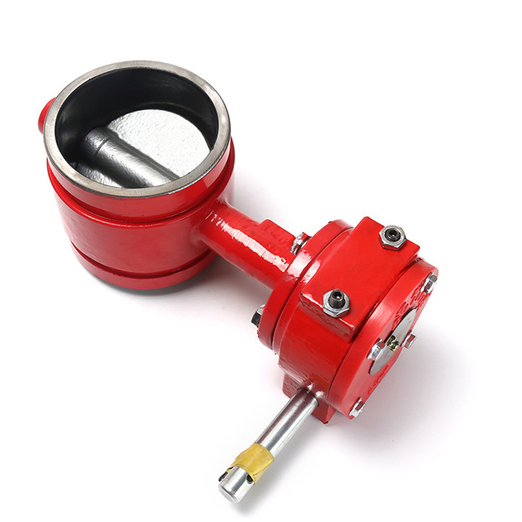 上海沪工阀门D381X沟槽16Q涡轮蝶阀消防手动包邮DN80 100 125 150 - 图2