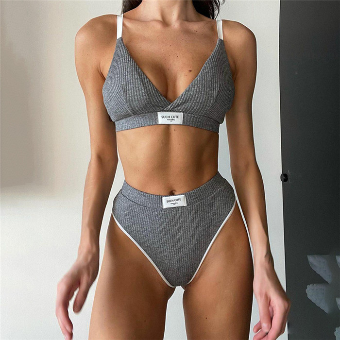 INS欧美时尚运动文胸高腰短裤套装女 sport bra briefs set women,淘宝优惠券,粉丝福利购,淘宝优惠卷