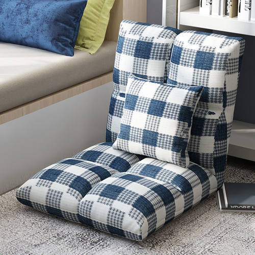 懒人沙发单人榻榻米卧室阳台宿舍小沙发床上靠背椅折叠可爱地板椅 - 图2