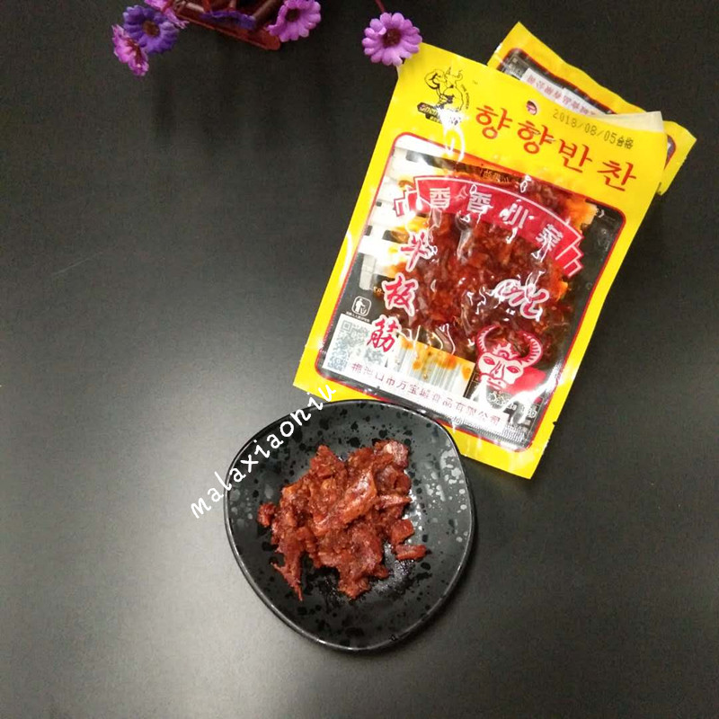 万宝城正宗梅河口朝族香辣牛板筋包邮【15克*10袋】