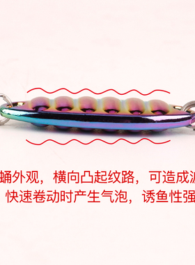 路亚假饵平振亮片远投水蛭淡水翘嘴鲈鱼饵铁板仿真拟饵假鱼饵