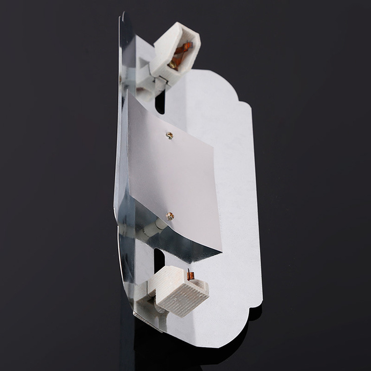 2只装碘钨灯架500W1000W 通用太阳灯罩夹式灯管架 卤钨灯架全铝耐 - 图2