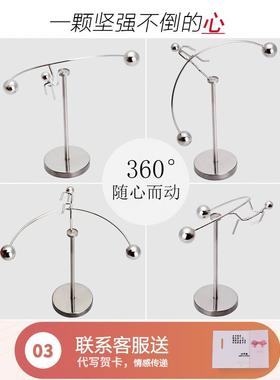 小铁人牛顿摆球科技感物理永动机创意反重力摆件办公桌平衡鸟礼物