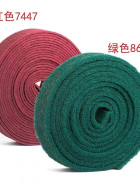正品QCR工业百洁布8698绿色金刚砂加厚不锈钢拉丝除锈清洁布包邮