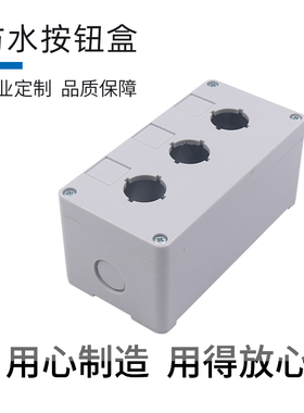 加厚尼西按钮开关控制盒盒子BX1急停3防尘防水指示灯2位4孔塑料两