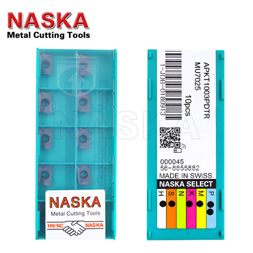 NASKA纳斯卡APKT1003PDTR MU7025数控刀片R0.8数控铣刀杆刀粒 - 图3