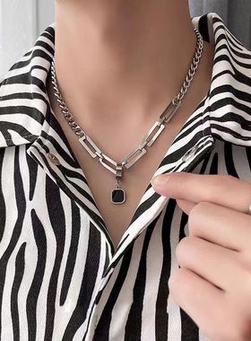 嘻哈潮牌简约百搭古巴链