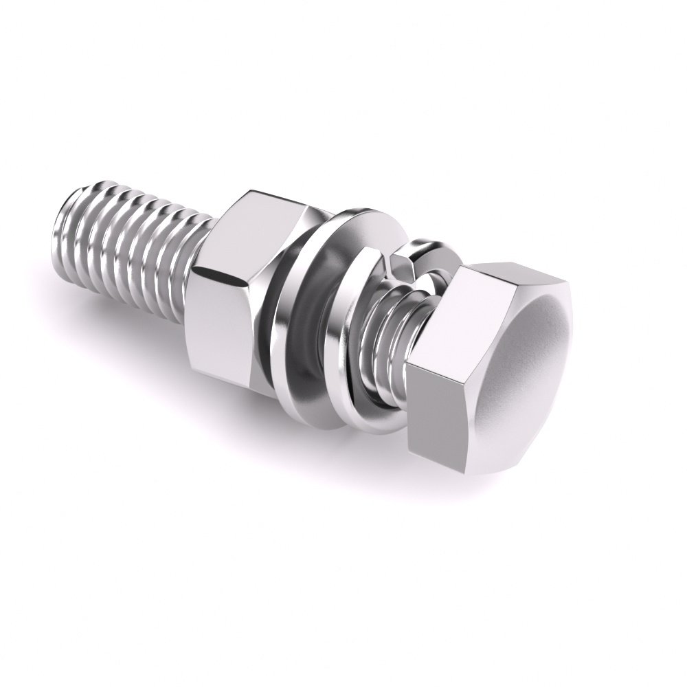 304不锈钢外六角螺栓螺丝螺母平弹垫套装加长螺杆 M4M5M6M8M10-20 - 图3