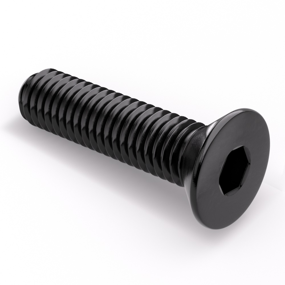 10.9级英美制沉头内六角螺丝钉平头螺丝螺杆沉杯平杯发黑色 - 图3