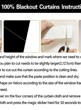 DIY shade window cover black blackout curtains blind screen