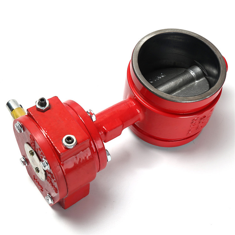 上海沪工阀门D381X沟槽16Q涡轮蝶阀消防手动包邮DN80 100 125 150 - 图3