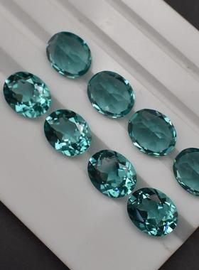 西陶宝石绿色碧玺椭圆形戒面裸石 人造宝石饰品配石