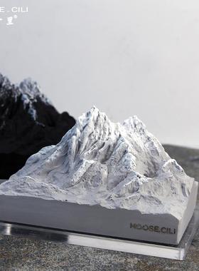 阿尔卑斯山扩香石香薰雪山摆件卧室宿舍无火香氛精油男女生日礼物