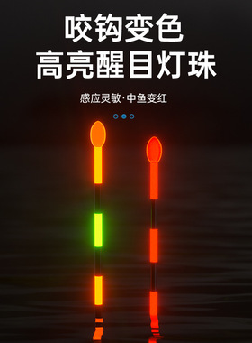 矶竿滑漂远投鱼漂咬钩变色夜光加粗矶钓路滑鲢鳙打浮专用电子浮漂